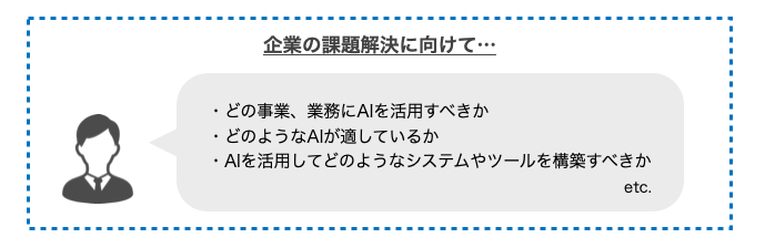 企業の課題解決に向けて